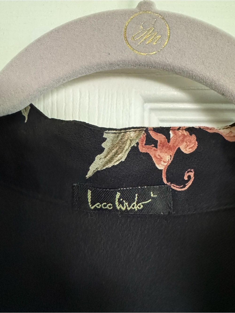 Loco Lindo monkey & palm tree button down blouse - L - Picture 2 of 5